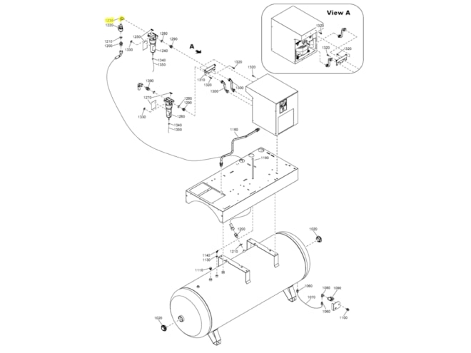 Quincy Compressor 0560130503 Elbow Pipe Fitting