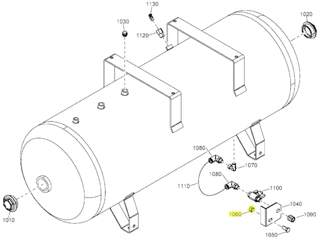 Quincy Compressor 0266211200 Hexagon Nut